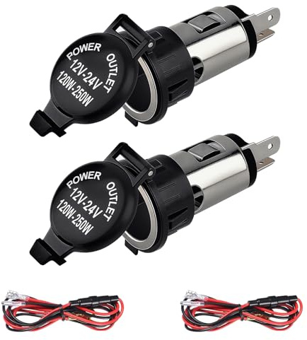 Leloco 2x 12 Volt Steckdose Wasserdicht Zigarettenanzünder Buchse Auto