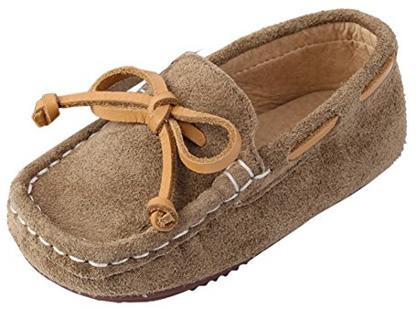 Chic-Chic Chaussure Bateau Mocassin Enfant Bébé Loisirs Confort Chaussures Fille Garçon Cuir Suédé Plates Oxford Mode Princesse 21:13cm Kaki
