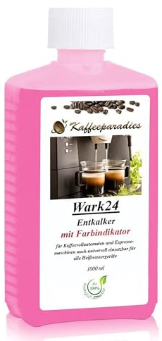 Wark24 Flüssigentkalker 1000 ml mit Farbindikator, Universal-Entkalker & schonender Kalklöser für Kaffeemaschinen, Wasserkocher & Haushaltsgeräte, biologisch abbaubar