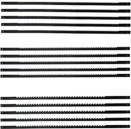 TXErfolg Lames de scie à chantourner 127mm 10/14/18 lames de scie à chantourner épinglées pour scie à chantourner - 15 pièces
