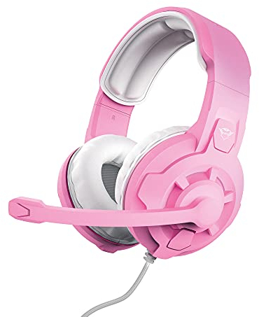 Trust Gaming GXT 411P Radius Gaming-Headset für PC, PS5, PS4, Xbox, Nintendo Switch, Mobile, Over Ear, 3.5mm Klinke, Lautstärkeregler, Einstellbaren Mikrofon - Rosa