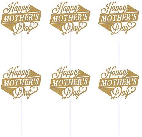 SOIMISS Accesorios 10 Piezas primeros de la magdalena del día de madres pastel decoración topper de la torta del día de la madre adorno de magdalena viento frío sombrero de copa adornos