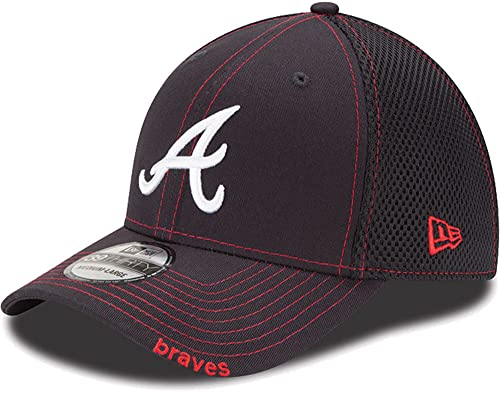 New Era MLB Neo 2 39thirty Stretch-Fit-Kappe für Erwachsene, unisex, Atlanta Braves, S-M