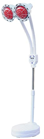 Bazargame Infrarotlampe Doppelkopf Infrarot Lampe Ständer Wärmelampe 360°-Drehung Rotlichtlampe Infrarot-Wärmelampe Für Behandlung Muskelentspannung Salon Massage