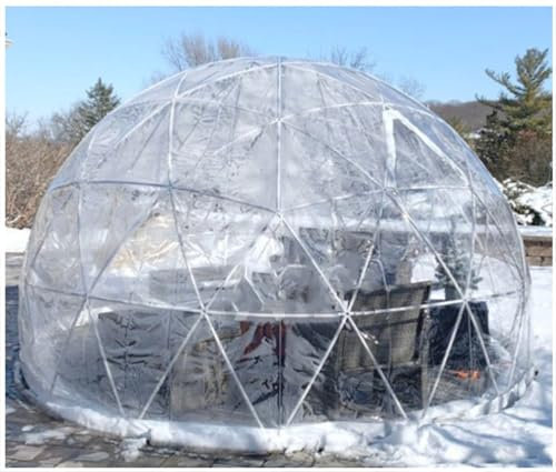 Tenda a Cupola da Giardino, Tenda da Campeggio Trasparente Impermeabile a Cupola da Giardino, Adatta per Patio e luoghi da Pranzo, Gazebo a baldacchino, Tenda da Schermo, Stanza,3.6M