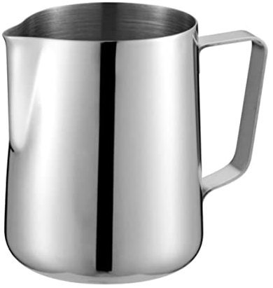 Amosfun Pichet à Lait en Acier Inoxydable 600 Ml Bec Verseur Anti pour Latte Cappuccino et Mousse de Lait Outil Cuisine Pratique pour Baristes et Amateurs de Café