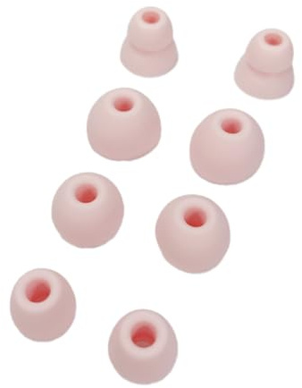 4 Paar Ersatz Ohrstöpsel für Beats Powerbeats Pro/Powerbeats 3/Powerbeats 4, 4 Größen Silikon Ohrstöpsel für 4mm In-Ear Kopfhörer (Rosa)