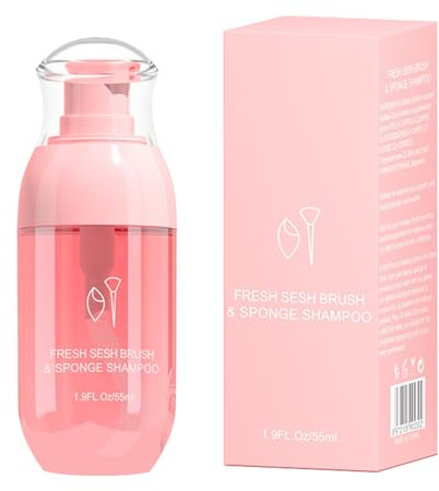 Hoxfly Sminkborste, rengöringsborste, 55 ml sminkborste, mjuk flytande rengöringsmedel, snabbtorkande, Makeup Brush Cleanser, rengöringssats för kosmetiska svampar (1 st)