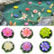 Nénuphar Artificiel, Nénuphar Flottant, Fleur De Lotus Artificielle, 6 Pièces Artificielle Nénuphar Flottant, Nénuphars Flottants Artificiels, plante flottante aquarium pour Piscines, Aquariums