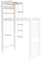 MONKEY GYM Klettergerüst Indoor Sprossenwand Kinder Klimmzugstange Kletternetz Strickleiter Schaukel weiß und Holz