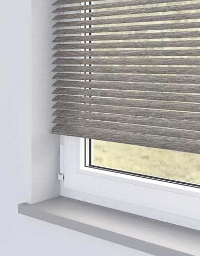 Made to Measure Faux Wood Venetian Blinds – 50mm Slats – Flame Retardant & Moisture Resistant – Cord Operated – PVC Slats – White, Grey, Nigra, Night Fall – Custom Window Blind (Night Fall)