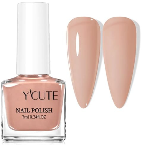 Wasserbasierter Nude Nagellack - Schnelltrocknend Ohne UV Lampe, Glossy Natürlicher Ungiftig Nail Polish, Langanhaltender Hochglanz Nagelack - Geschenke Für DIY Maniküre, 7ml