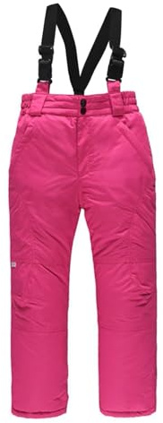Pantalon Nieve Mujer Pantalones De Exterior Impermeable Ropa Ski Termico Pantalon Esqui Mujer Ajustable Con Multibolsillos Pantalones Nieve Mujeres Resistentes Exterior Pantalón rosa fuerte S
