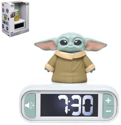 LEXIBOOK, Grogu Reloj Despertador Luz Nocturna, RL800SWLXB