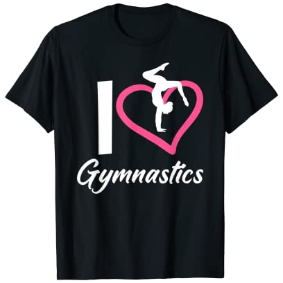 Ich liebe Gymnastik Lustige Cheerleading-Turnerin T-Shirt