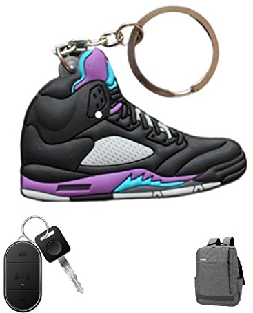 Schlüsselanhänger, Sneaker, Basketball-inspiriert, kreativer Schlüsselanhänger, Geschenk für Männer und Frauen, Basketball-Enthusiasten, violett, S
