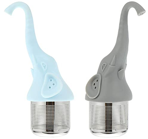 CHENNAN 2 Stück Edelstahl Teesieb Teefilter Tea Infuser Silikon Teesieb Teeei Silikon Tee Infusers Tee-Sieb Tee Sieb Teesieb Teeei Tee Sieb Teeei Lustig Teeei für Losen Tee Teesieb für tasse teekanne