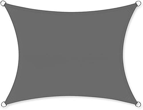BESTIF Sonnensegel wasserdicht Sonnenschutz Rechteckig für Garten Balkon Terrasse inkl Befestigungsmaterial (Rechteckig, 3 x 4 m)