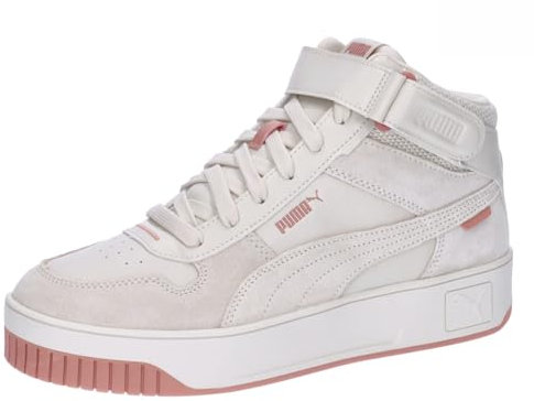 PUMA Femme Carina Street Mid Coquette Sneaker, Alpine Snow-Alpine Snow, 40.5 EU