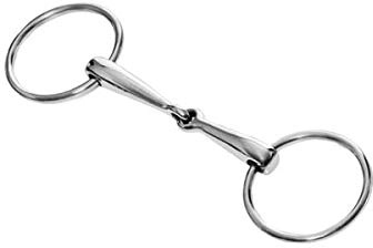 Start Mors en acier inoxydable 16 mm facile à casser, plein, durable et confortable pour l'équitation quotidienne (11,5 cm)