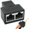 Repartiteur RJ45, Repartiteur Cable Ethernet RJ45 Multiprise, Prise Ethernet Double Switch Ethernet 1 à 2 Ports, Branchement Double Prise Coupleur Raccord vers LAN Rallonge pour Cat5/Cat5e/Cat6/Cat7
