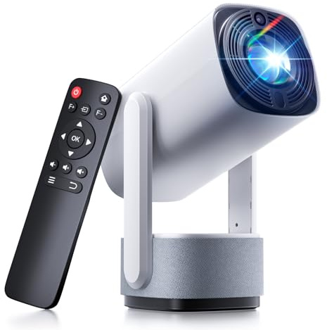 Mini Projector with Wifi and Bluetooth Full HD 1080P Support - SOOMFON Portable Phone Projector for Bedroom with 6W Speaker Electric Focus Auto Keystone, Compatible with TV Stick/HDMI/Laptop