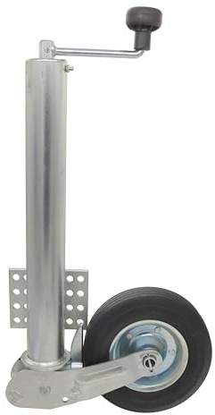 Winterhoff Automatik Stützrad 60mm 300kg Stützlast Flacher Flansch am Rohr Anhänger Trailer 1860664