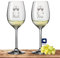 Deitert Leonardo Weißweinglas-Set mit Namen oder Wunschtext graviert, 2er-Set, 370ml, Ciao+, personalisiertes Premium Weinglas in Gastroqualität, (ChinChin)