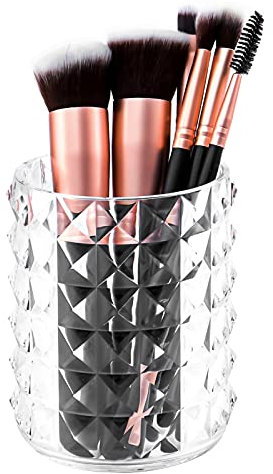 Funtygy Acrylic Makeup Brush Holder, Brush Organizer, Vanity Accessories