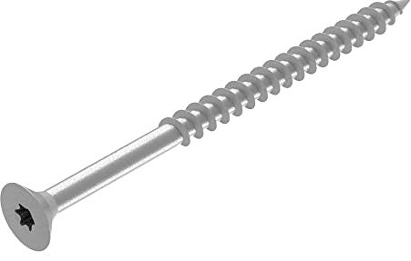 SECCARO Tornillo para aglomerado, 4,5 x 70 mm, acero inoxidable V2A VA A2, tornillo para madera con rosca parcial, 100 unidades