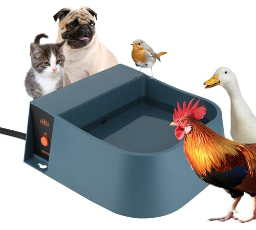 NAMSAN Beheizbarer Tiertränke mit Wasseranschluss Frostschutz Wassertränke mit Schwimmerventil Beheizter Wassernapf in Winter, 2L