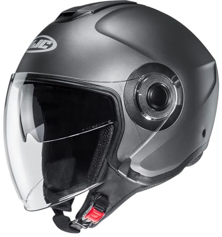 HJC, Casque Moto Jet i40N UNI Semi Mat Titanium, XXL