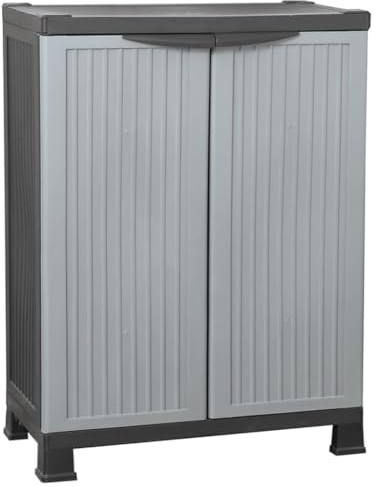 vidaXL Armario Estante Almacenamiento Bastidor Servicio Herramienta Organizador Hogar Jardín Patio Oficina Garaje de Plástico 68x39x92 cm