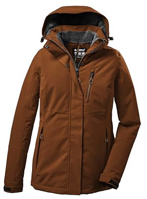 killtec Damen Funktionsjacke/Outdoorjacke mit abzippbarer Kapuze KOW 140 WMN JCKT, zimt, 50, 37411-000
