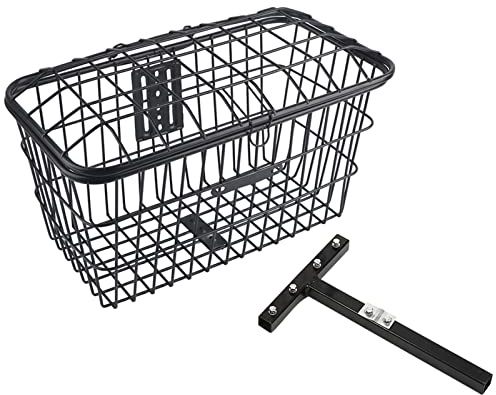Bakre Förvaringskorg för Mobility Scooter Electrombile Cykel, Cykel Lasthållare Förvaringskorg, Trådnät Cykelkorg med Lock, Stryk Stor Portabel Korg Utomhus