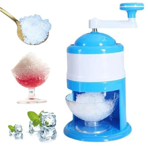 SunaOmni Shaved Ice Machine Manual Ice Shaver DIY Ice Crusher Machine Crushed Ice Maker Portable Snow Cone Machine with Hand Crank Shaved Ice Maker for Party Making Snowcones Ice Cream and Slushy