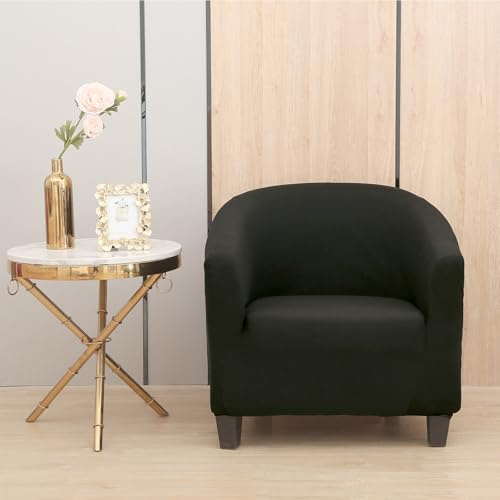 SHILINTONG Housse Élastique pour Fauteuil Club - 1 Pièce - Tissu Jacquard Stretch Anti-Peluche - Lavable Machine - Protection Universelle (Salon, Bar, Comptoir)