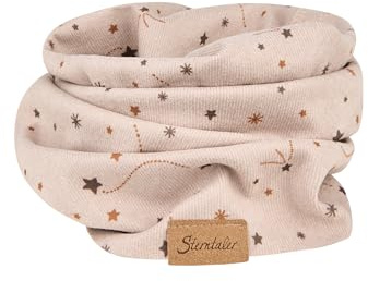 Sterntaler Schlauchschal aus feiner Strickware mit Sternchen-Print - Unisex Accessoires für Babys und Kleinkinder - warm und angenehm - beige, Gr. 2