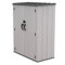 LIFETIME Armario Exterior Vertical Rough Cut 1.350 L, Polietileno HDPE, con Suelo, Doble Puerta con Cierre para candado, Estructura Reforzada, estantes Interiores, Resistente a la Intemperie (92316)