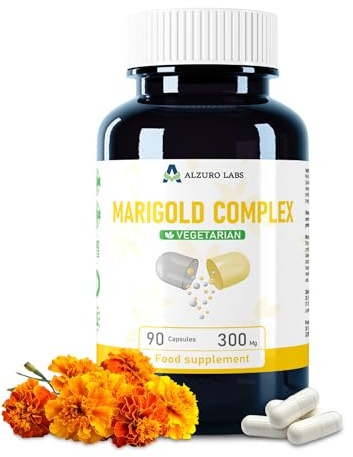 Alzuro Labs Luteina 30 mg, Zeaxantina 9 mg e Meso-Zeaxantina 9 mg | Complesso occhi tripla caroten. | per una visione normale | Vitamine A, C e Zinco | 90 capsule vegane | GMP e laboratorio terzo