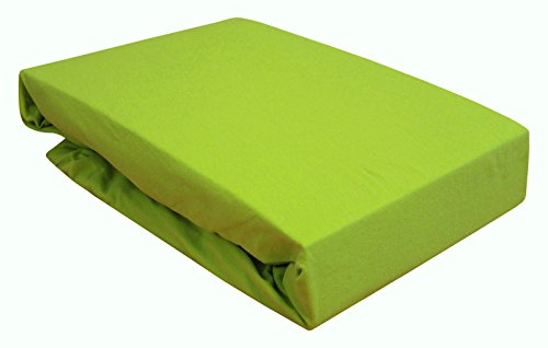 Spannbettlaken für Wasserbett/Boxspring/Übergrößen 180-200x200-220 cm Apfel Grün (apfelgrün/Green/vert)