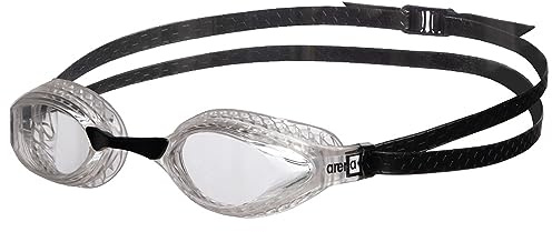 ARENA Unisex Adult Air-Speed Anti-Fog Racing Swim Goggles for Men and Women Special Air Seals Technology No Leaking Non-Mirror Lens, Clear/Clear