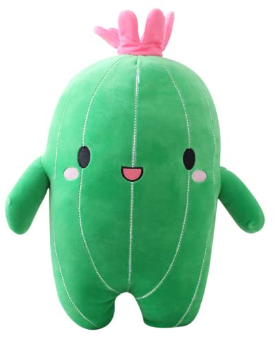 NatureMan Peluche a forma di cactus, con faccina sorridente, super carino, morbido, cuscino in peluche creativo, decorazione per piante, cactus, ottimo regalo di compleanno per bambini, ragazze e