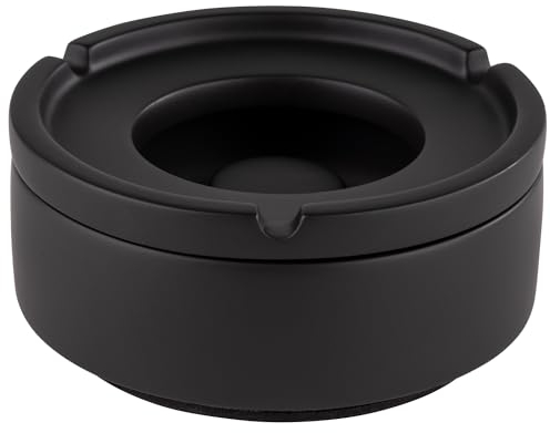 APS 559 Windaschenbecher ELEMENT, mit möbelschonender Unterseite, Beton, Schwarz, Ø 10,5 cm