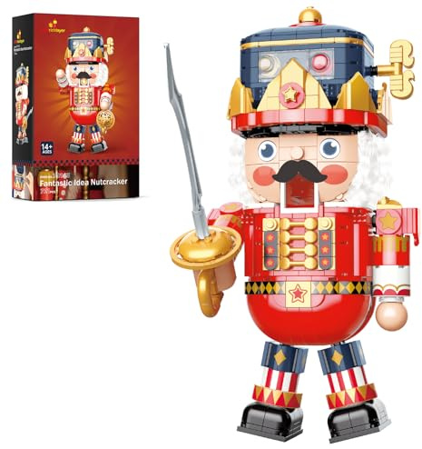 JMBricklayer 70143 Nutcracker Soldier Building Sets, Interactive Capsule Game Party Toys, Prince Fairy Tale Figure Model, Home Office Cute Display Decor Festive Ornaments Gifts for Adults Boys Girls