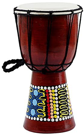 Kanylavy Tambor Djembe Africano Profesional de 5 Pulgadas, Tambor de Mano, Buen Sonido, Instrumento Musical de PercusióN
