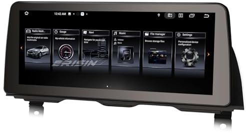 Erisin 8-Núcleo 8GB+128GB 12,3 Pulgadas Android 13 Radio Coche Bluetooth GPS Navegación para BMW Serie 5 F10 F11 Sistema NBT CarPlay inalámbrico Android Auto Dab+ DSP DVR WiFi USB iDrive Canbus SWC