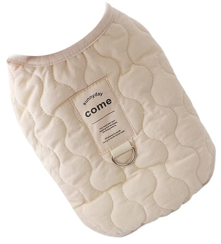 Chaqueta de invierno para perros pequeños, chaqueta cálida para perro con agujero para arnés integrado, agujero para arnés de chaleco para perro pequeño, abrigo cálido para cachorros, ropa para