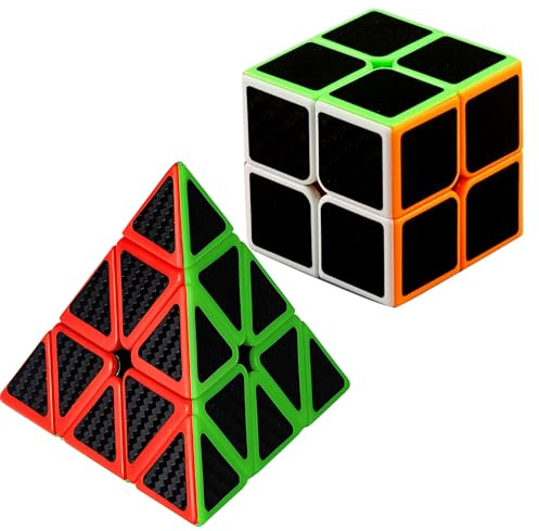 set cubo veloce in fibra di carbonio 2x2x2 3x3x3 piramide cubo magico puzzle giocattoli articoli per feste di compleanno regali di natale regali per adolescenti e adulti