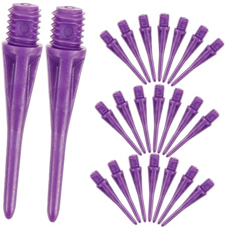 BEBEMOKO 50pcs Soft Tip Points for Electronic Darts Replacement Plastic Needle Tips Accessories for Dartboard Secure Fit and Easy to Replace Compact Portable Purple
